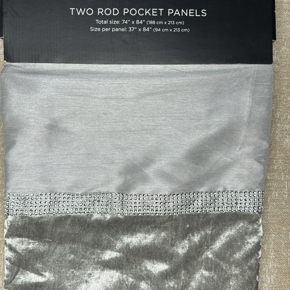 DRAPES BEBE 74”*84” Two rod pocket panels